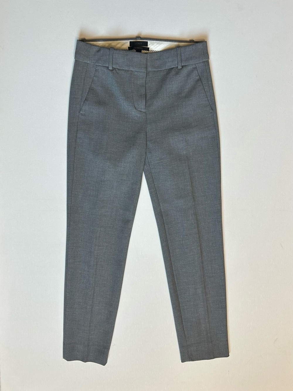 J.Crew Cameron Slim Ankle Crop Pants Size 2 Gray Career Office Trousers